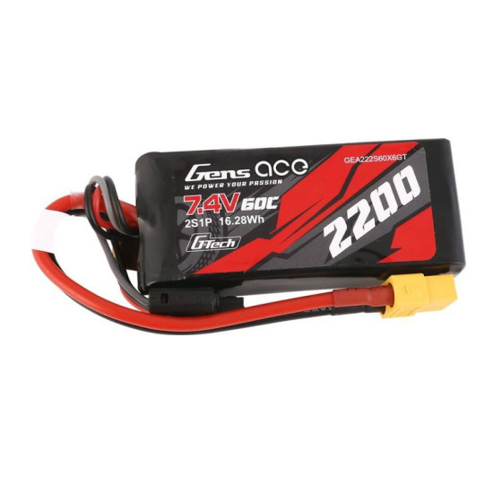 GensAce G-Tech LiPo 2200mAh 7.4V 60C 2S1P XT60 Battery GensAce G-Tech LiPo 2200mAh 7.4V 60C 2S1P XT60 Battery
