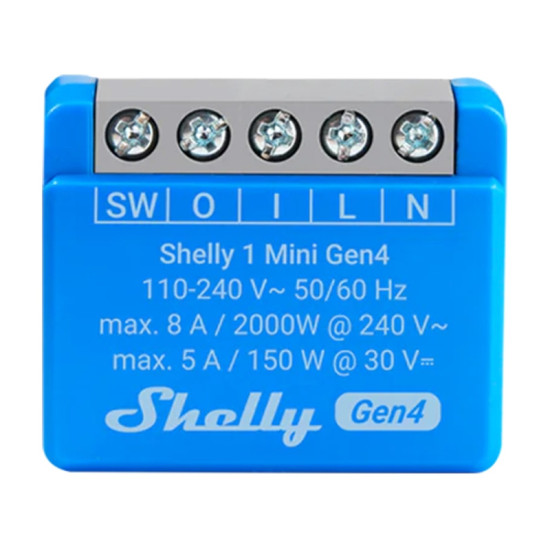 Shelly 1 Mini Gen4 Controller Zigbee/Matter Shelly 1 Mini Gen4 Controller Zigbee/Matter