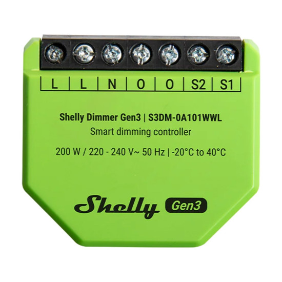 Shelly Dimmer Gen3 WiFi Light Controller Shelly Dimmer Gen3 WiFi Light Controller