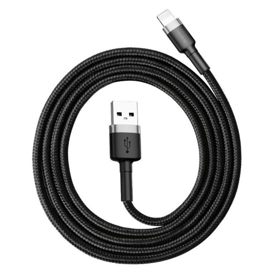 Baseus Καλώδιο USB σε Lightning Cafule 1.5A 2m (Γκρι/Μαύρο) Baseus Καλώδιο USB σε Lightning Cafule 1.5A 2m (Γκρι/Μαύρο)