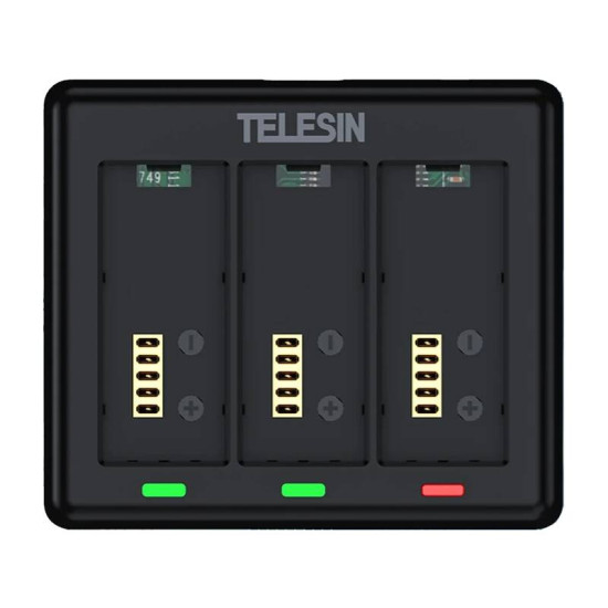 Charger For 3 Batteries For GoPro HERO 13 Telesin (S0-BCG-12-TGP) Charger For 3 Batteries For GoPro HERO 13 Telesin (S0-BCG-12-TGP)
