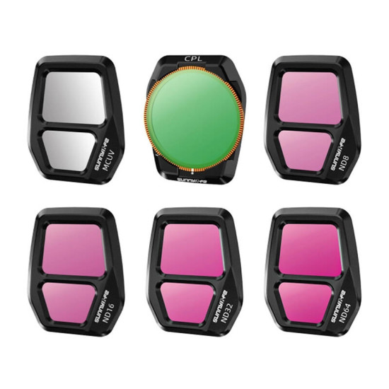 Sunnylife Lens Filter A3S-FI929 6pcs Mixture for AIR 3S Sunnylife Lens Filter A3S-FI929 6pcs Mixture for AIR 3S