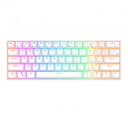 Klawiatura mechaniczna Royal Kludge RK61 RGB, red switch (biała) (QWERTY)