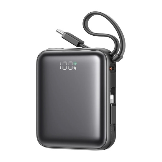 Joyroom JR-PBF27 22.5W Mini Power Bank with Dual Cables 10000mAh (Black) Joyroom JR-PBF27 22.5W Mini Power Bank with Dual Cables 10000mAh (Black)
