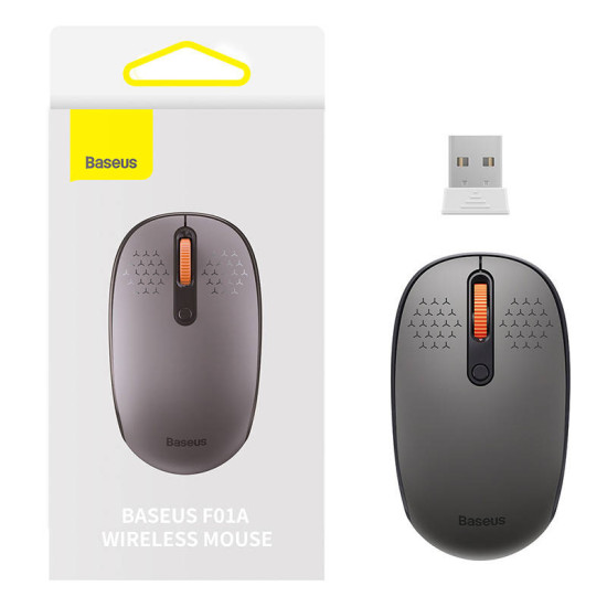 Baseus Ασύρματο Ποντίκι F01A, 2.4G, 1600DPI (Γκρι) Baseus Ασύρματο Ποντίκι F01A, 2.4G, 1600DPI (Γκρι)