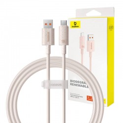 Baseus Καλώδιο Γρήγορης Φόρτισης USBσεUSB-C Habitat Series 100W, 1m (Ροζ)