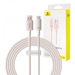 Baseus Καλώδιο Γρήγορης Φόρτισης USBσεUSB-C Habitat Series 100W, 2m (Ροζ)