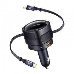CarCharger Baseus C+L & U+C Port 90W Black