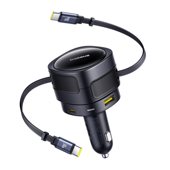 Enjoyment Max CarCharger Baseus C+C & U+C Ports90W Black Enjoyment Max CarCharger Baseus C+C & U+C Ports90W Black