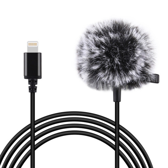 Microphone Puluz with clip PU426 1.5m 3.5mm Lightning Microphone Puluz with clip PU426 1.5m 3.5mm Lightning