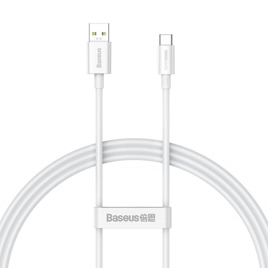 Baseus Καλώδιο USB σε USB-C Superior Series, 65W, PD, 1m (Λευκό) Baseus Καλώδιο USB σε USB-C Superior Series, 65W, PD, 1m (Λευκό)