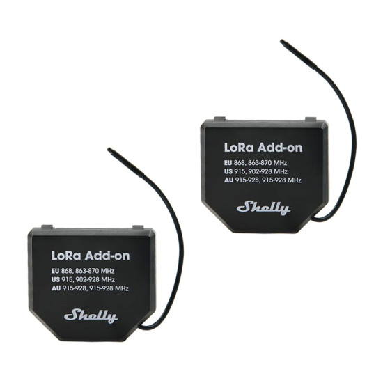 Set of 2 Relays EU868 for gen.3/4 Shelly LoRa Add-on Set of 2 Relays EU868 for gen.3/4 Shelly LoRa Add-on
