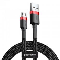 Baseus Καλώδιο MicroUSB Cafule 2.4A 1m (Κόκκινο/Μαύρο)