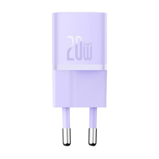 Mini wall charger Baseus GaN5 20W (purple) Mini wall charger Baseus GaN5 20W (purple)