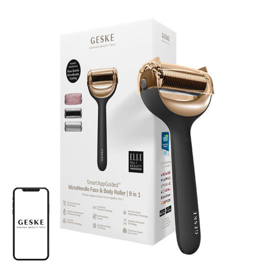 Micro Needle Face&Body Roller 9in1 Geske with APP (gray) Micro Needle Face&Body Roller 9in1 Geske with APP (gray)