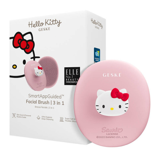 Facial Cleaning Brush 3in1 with handle Geske with APP (Hello Kitty pink) Facial Cleaning Brush 3in1 with handle Geske with APP (Hello Kitty pink)