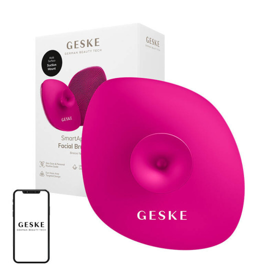 Facial Cleaning Brush 4in1 with Handle Geske with APP(magenta) Facial Cleaning Brush 4in1 with Handle Geske with APP(magenta)