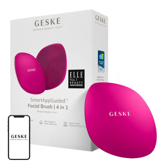 Facial Cleaning Brush 4in1 Geske with APP (magenta) Facial Cleaning Brush 4in1 Geske with APP (magenta)