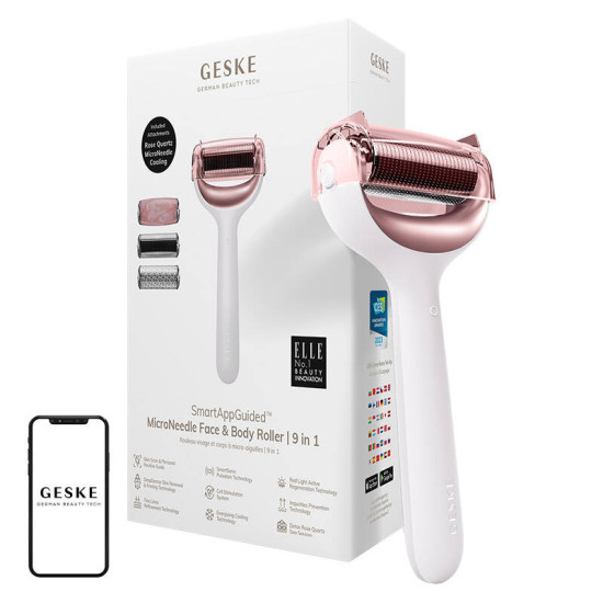 Micro Needle Face&Body Roller 9in1 Geske with APP (starlight) Micro Needle Face&Body Roller 9in1 Geske with APP (starlight)