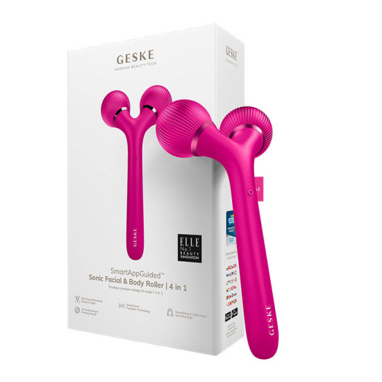 Sonic Facial & Body Roller 4in1 Geske with APP (magenta) Sonic Facial & Body Roller 4in1 Geske with APP (magenta)