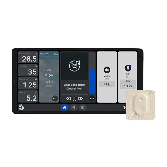 Dual Control Panel Shelly Wall Display X2 WiFi/BLU (silver) + BLU H&T Dual Control Panel Shelly Wall Display X2 WiFi/BLU (silver) + BLU H&T