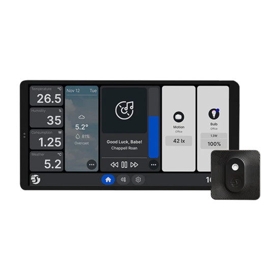 Dual Control Panel Shelly Wall Display X2 WiFi/BLU (black) + BLU H&T Dual Control Panel Shelly Wall Display X2 WiFi/BLU (black) + BLU H&T