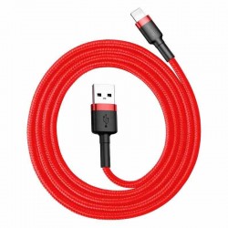 Baseus Καλώδιο USB σε Lightning Cafule 2.4A 0.5m (Κόκκινο)