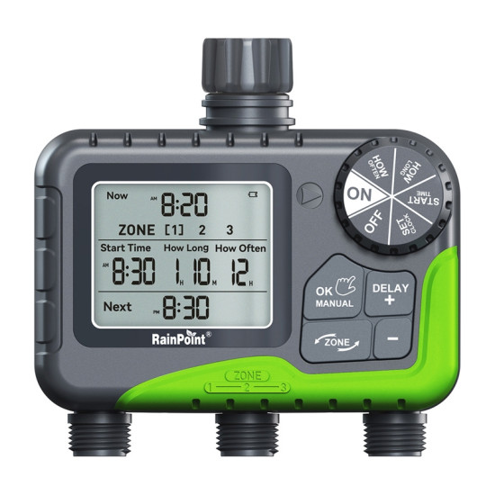 3-Zone Hose Timer RainPoint ITV305 3-Zone Hose Timer RainPoint ITV305