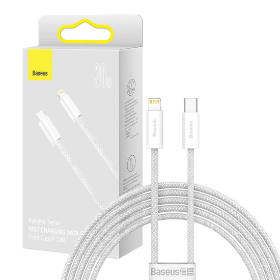 Baseus Καλώδιο USB-C σε Lightning Dynamic Series, 20W, 2m (Λευκό) Baseus Καλώδιο USB-C σε Lightning Dynamic Series, 20W, 2m (Λευκό)