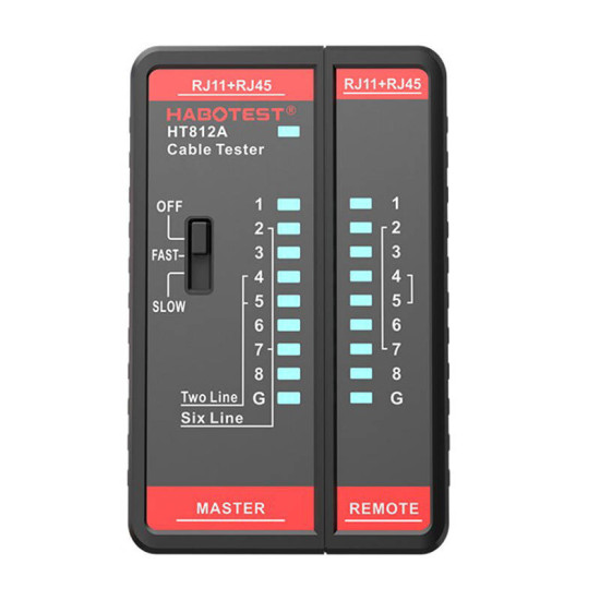 Habotest Tester Καλωδίων Δικτύου HT812A RJ45/RJ14/RJ12/RJ9 (Μαύρο) Habotest Tester Καλωδίων Δικτύου HT812A RJ45/RJ14/RJ12/RJ9 (Μαύρο)