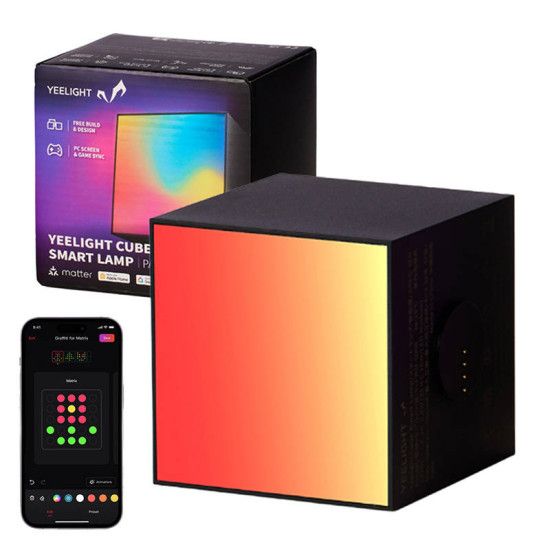 Yeelight Διακοσμητικό Φωτιστικό Smart Cube Light Gaming Lamp Panel (Μαύρο) Yeelight Διακοσμητικό Φωτιστικό Smart Cube Light Gaming Lamp Panel (Μαύρο)