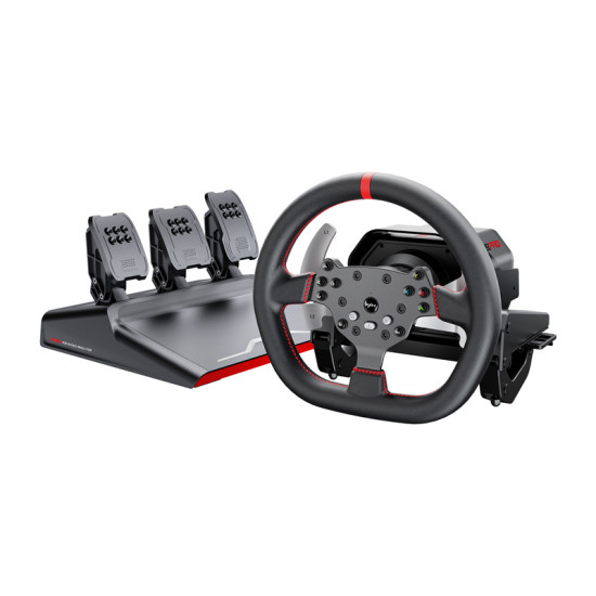 Gaming Set PXN-V10 Pro – Racing Wheel + Pedals + Mounting Clamps (PC / PS4 / Xbox One / Xbox Series X|S)
