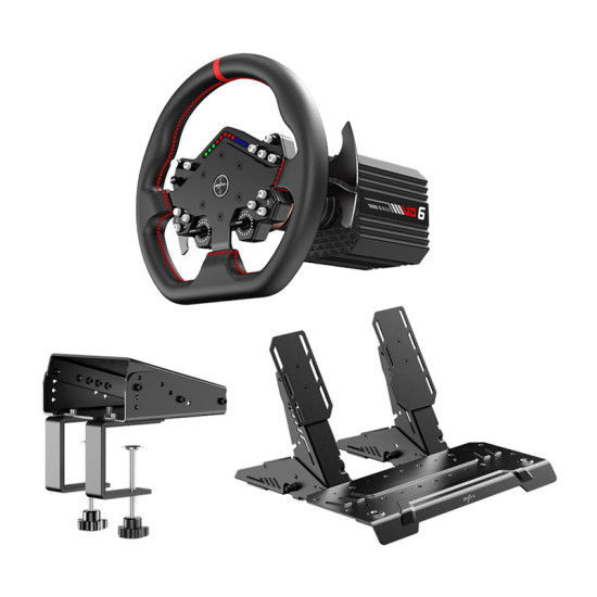 PXN VD6 Bundle DBT – VD6 Base + WDS R2 Wheel + PD HM Brake & Throttle Pedals + Table Clamp Z9