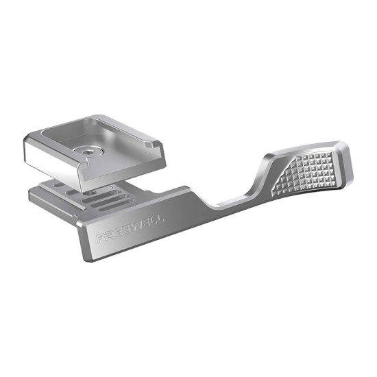 Fuji X100VI Thumb Grip with Cold Shoe Mount (Silver) Fuji X100VI Thumb Grip with Cold Shoe Mount (Silver)