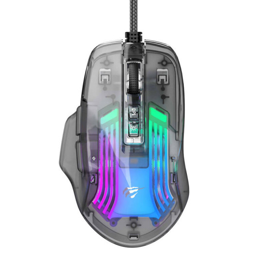 Wired gaming mouse Havit MS1011SE (transparent/black) Wired gaming mouse Havit MS1011SE (transparent/black)