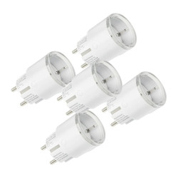 Set of 5 Shelly Plug S MTR Gen3 Smart Outlet (Black)
