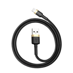 Baseus Καλώδιο Lightning Cafule 1.5A 2m (Μαύρο/Χρυσό)