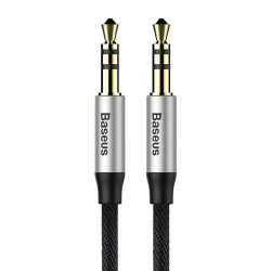 Baseus Καλώδιο Ήχου Yiven Male Mini Jack 3.5mm-Male 3.5mm 1.5m (Ασημί/Μαύρο)