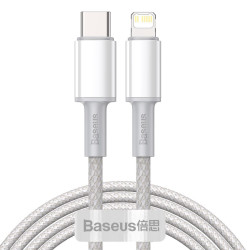 Baseus Καλώδιο USB-C σε Lightning High Density Braided, PD, 20W, 2m (Λευκό)