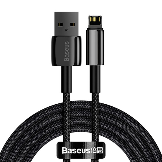 Baseus Καλώδιο USB σε Lightning Tungsten Gold 2.4A 2m (Mαύρο) Baseus Καλώδιο USB σε Lightning Tungsten Gold 2.4A 2m (Mαύρο)
