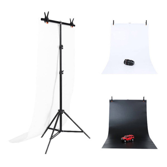 Photo studio background support Puluz 70x200cm + Backdrops 2 pcs DCA0976 Photo studio background support Puluz 70x200cm + Backdrops 2 pcs DCA0976