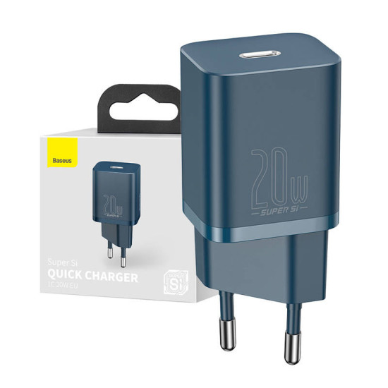Baseus Γρήγορος Φορτιστής Super Si 1C 20W (Μπλε) Baseus Γρήγορος Φορτιστής Super Si 1C 20W (Μπλε)