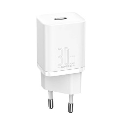 Baseus Γρήγορος Φορτιστής Super Si 1C 30W (Λευκό)