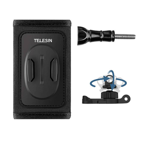 Backpack strap mount kit Telesin with 360° J-hook for GoPro/Osmo Action (GP-BPM-005) Backpack strap mount kit Telesin with 360° J-hook for GoPro/Osmo Action (GP-BPM-005)