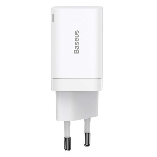Baseus Γρήγορος Φορτιστής Super Si Pro USB + USB-C 30W (Λευκό) Baseus Γρήγορος Φορτιστής Super Si Pro USB + USB-C 30W (Λευκό)