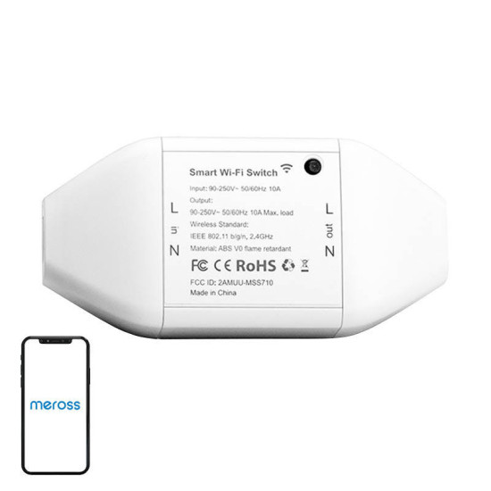 Meross Έξυπνος Ενδιάμεσος Διακόπτης WiFi MSS710HK (HomeKit) (Λευκό) Meross Έξυπνος Ενδιάμεσος Διακόπτης WiFi MSS710HK (HomeKit) (Λευκό)