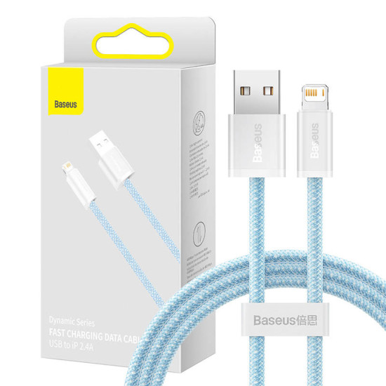 Baseus Καλώδιο USB σε Lightning Dynamic Series, 2.4A, 1m (Γαλάζιο) Baseus Καλώδιο USB σε Lightning Dynamic Series, 2.4A, 1m (Γαλάζιο)