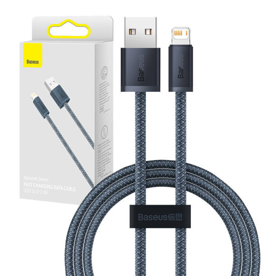 Baseus Καλώδιο USB σε Lightning Dynamic Series, 2.4A, 2m (Γκρι) Baseus Καλώδιο USB σε Lightning Dynamic Series, 2.4A, 2m (Γκρι)