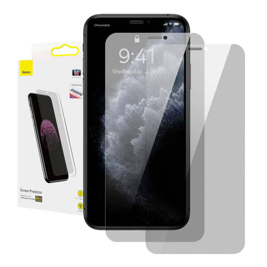 Baseus Προστατευτικό Οθόνης Tempered Glass 0.3mm για iPhone XS Max/11 Pro Max 6.5inch (2τμχ) (Διαφανές) Baseus Προστατευτικό Οθόνης Tempered Glass 0.3mm για iPhone XS Max/11 Pro Max 6.5inch (2τμχ) (Διαφανές)