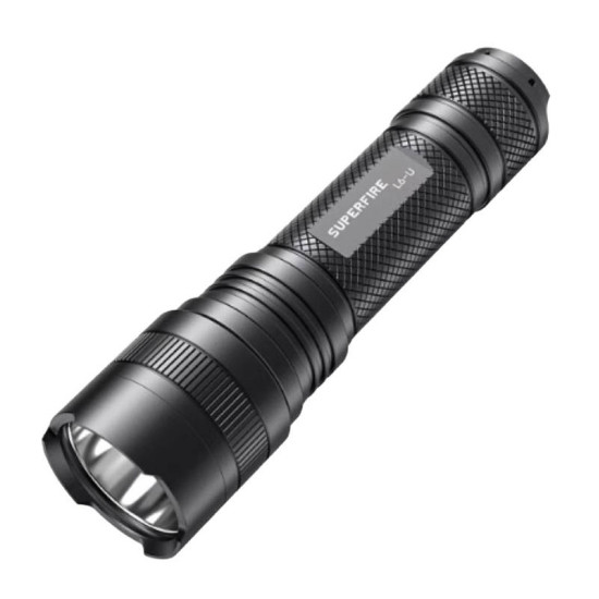Φακός Superfire L6-U – 1480 lm, 330 μ., 5 λειτουργίες, 20W, USB-C Φακός Superfire L6-U – 1480 lm, 330 μ., 5 λειτουργίες, 20W, USB-C